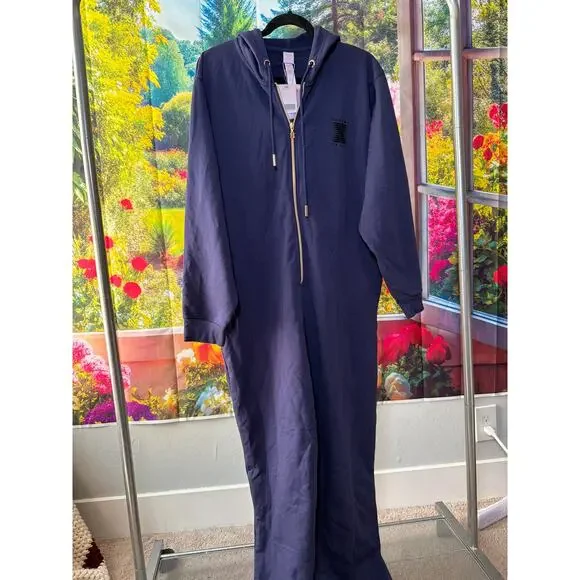 0153 Savage X Fenty Forever Savage Hooded Onesie Navy Blue L NWT - Picture 5 of 10
